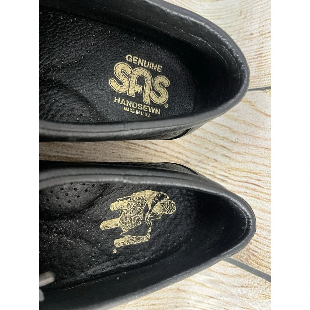SAS Amigo 40 Pebbled Leather Lace Up‎ Oxfords Men Sz 10.5 M Black Comfort